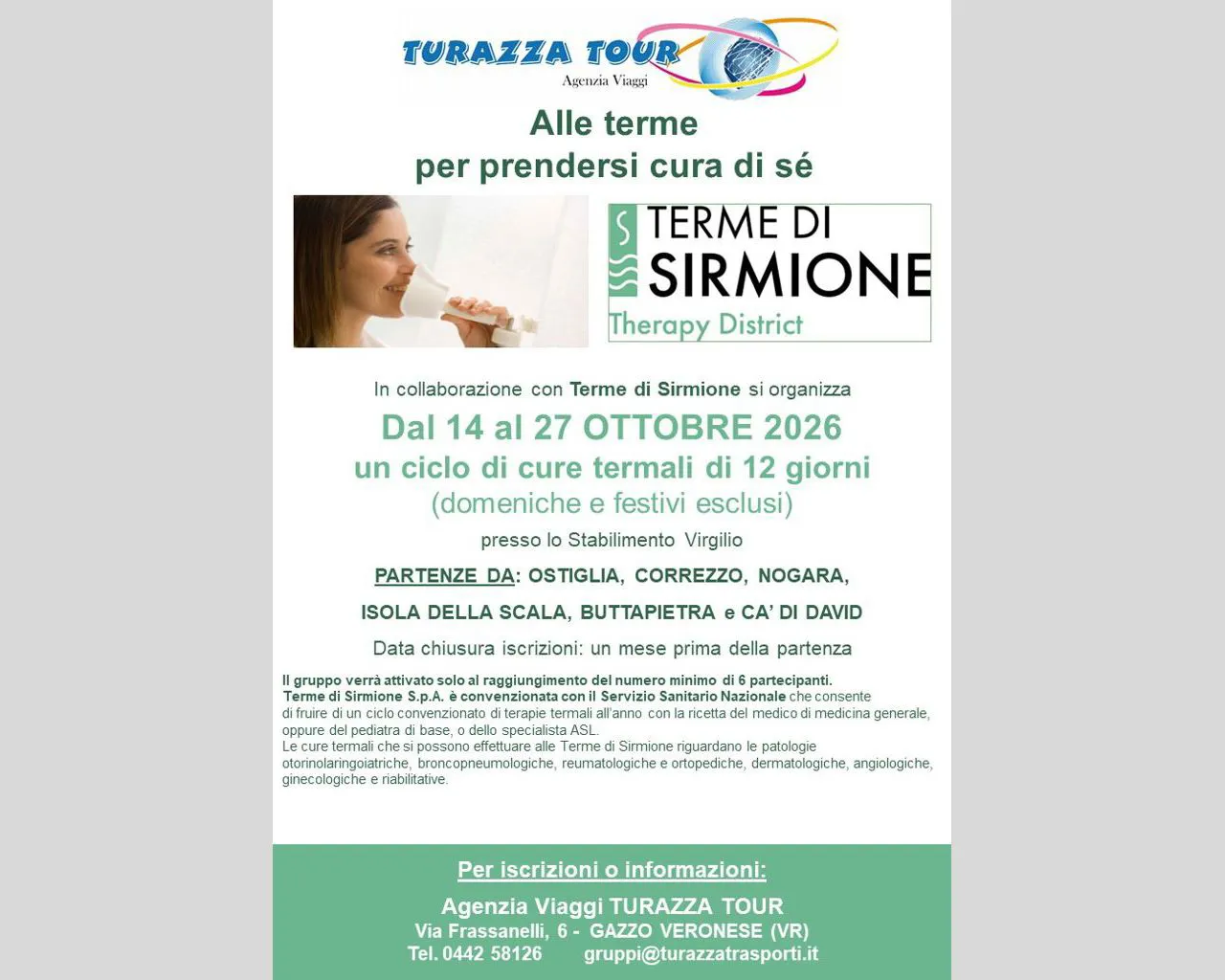 Servizio trasporto cure termali di Sirmione